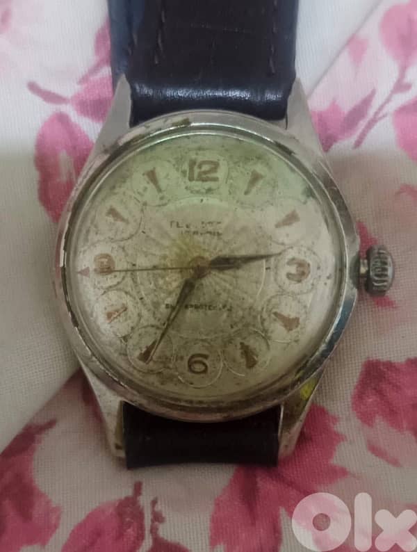 Vintage Rare Swiss Manual Wind Watch•FHF 73-4 Mvnt•Bullseye Dial•1950s 4