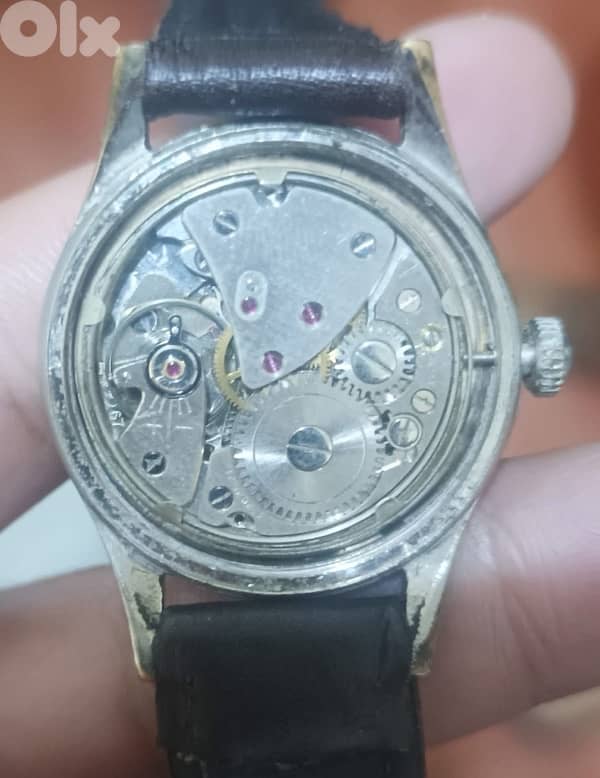 Vintage Rare Swiss Manual Wind Watch•FHF 73-4 Mvnt•Bullseye Dial•1950s 6