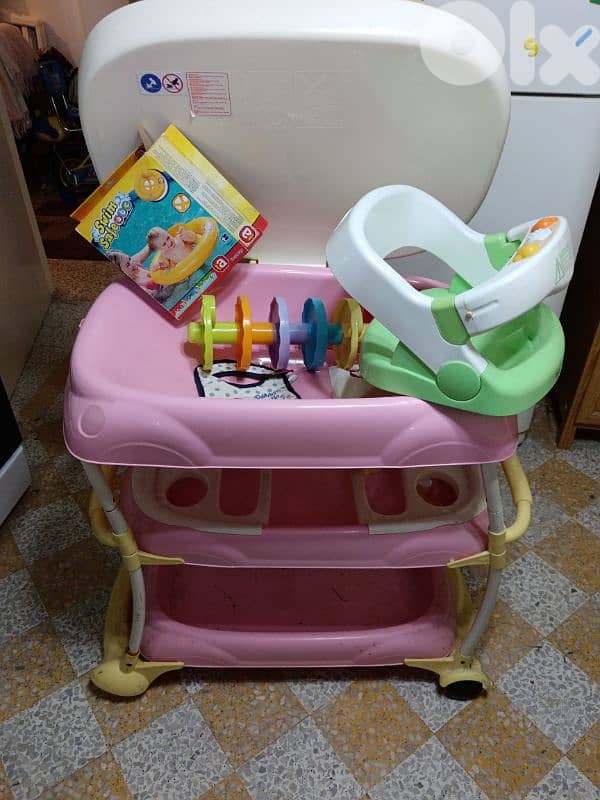 bath tub and chair, swim safe 0
