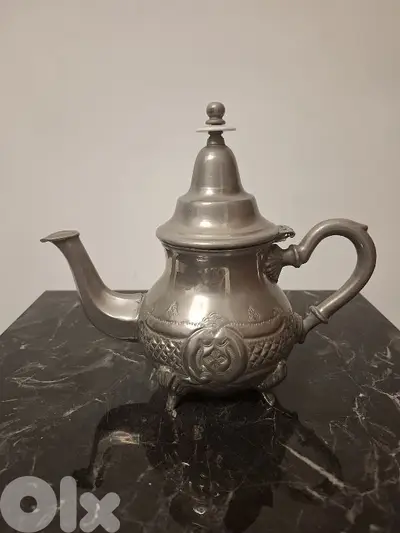 ابريق نحاس مفضض انتيك