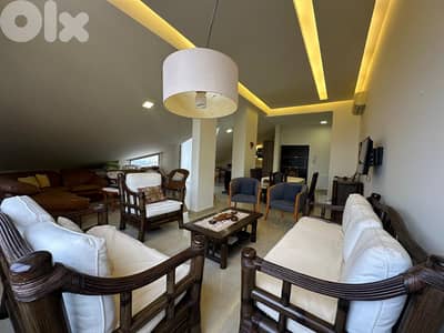 Mazraat Yashouh | Furnished-Decorated 200m² Rooftop | Panoramic View