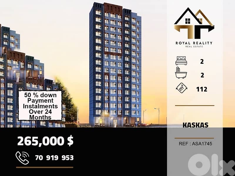 under construction apartments for sale in kaskas Beirut 0