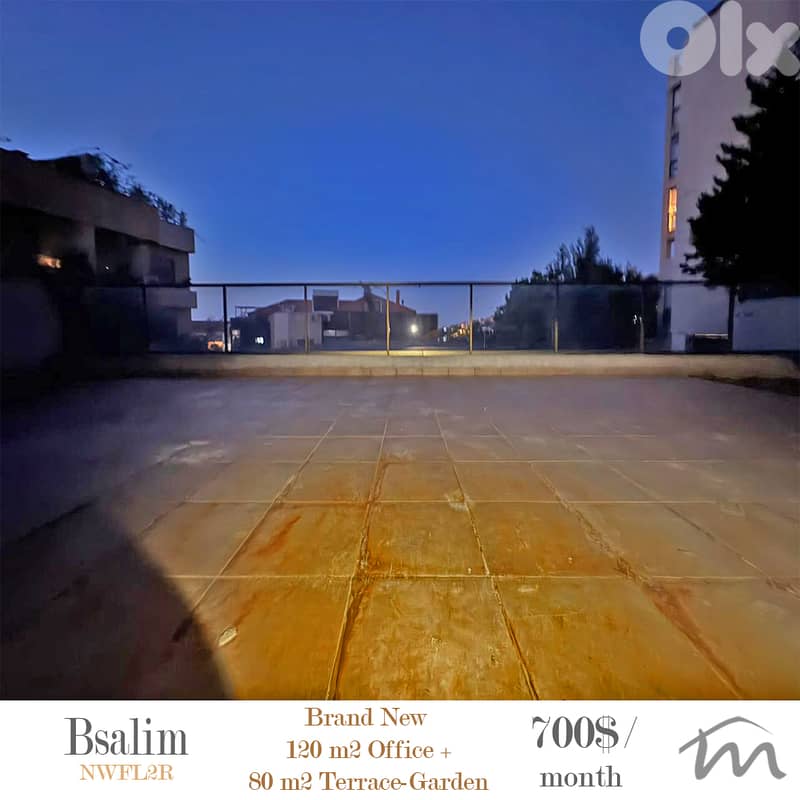 Bsalim | Brand New 120m² Office + 80m² Terrace | Prime Neighborhood 0