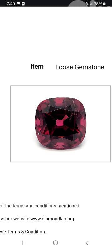 certified rodoholite garnet 3.87 ct + 3.82 ct 5
