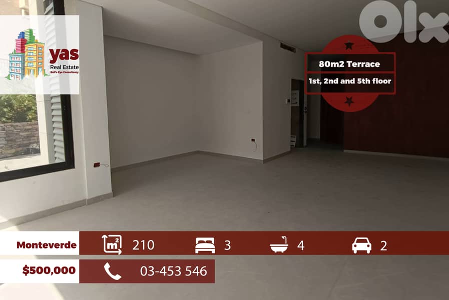 Monteverde 210m2 | 80m2 Terrace | Brand New | Prime Location | AA/WA 0