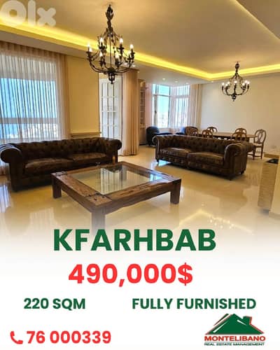 220 sqm Apartment For Sale in Kfarhbab كفرحباب