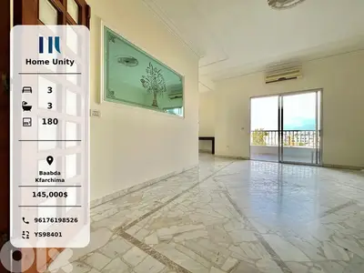 apartment for sale in Kfarchima, Baabda