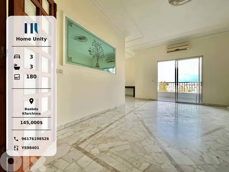 apartment for sale in Kfarchima, Baabda 0