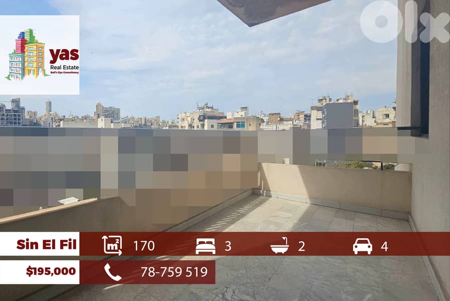 Sin El Fil 170m2 | Calm Street | Well Maintained | Catch | PA 0