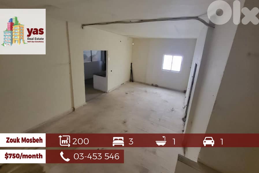 Zouk Mosbeh 200m2 | Well Maintained | Rent | Spacious | EL 0
