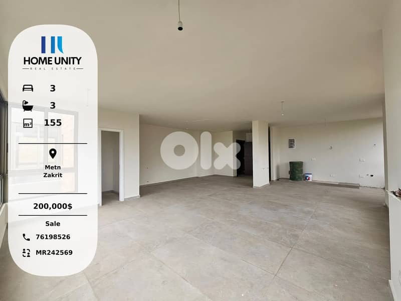 apartment for sale in Zakrit, Metn 0