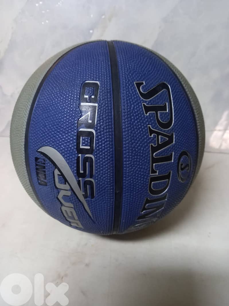 Spalding-Basketball-Cross Over Greay Blue size 5 0