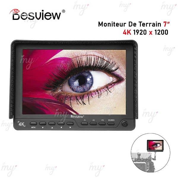 Monitor besview s7 7″ Ultra HD 4K HDMI 1920 x 1200 like new 0