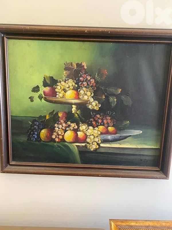 old painting on canvas 100 x 78 cm 0