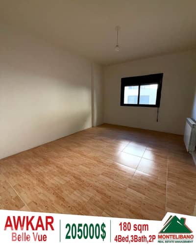 180 sqm Apartment For Sale in Awkar "Belle Vue" عوكر with Green View