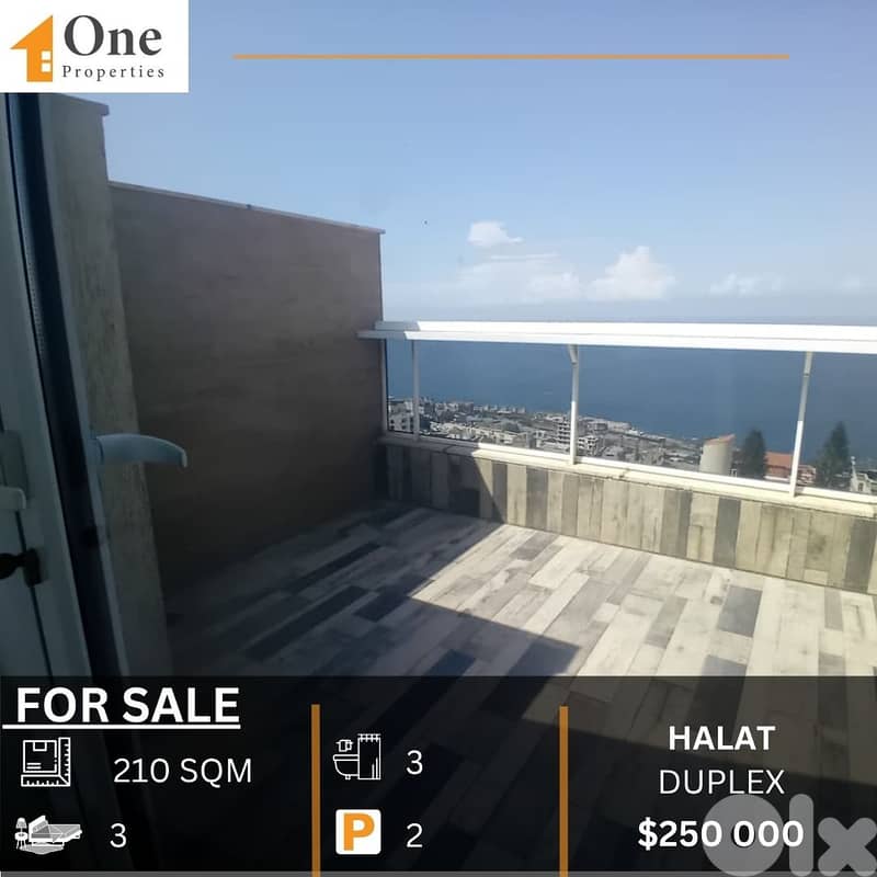 DUPLEX APARTMENT FOR SALE IN HALAT JBEIL 0