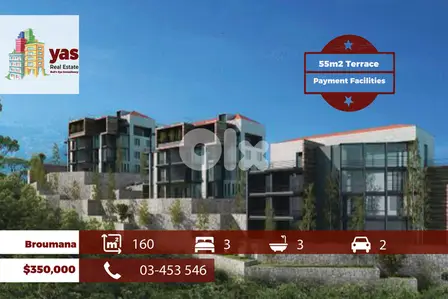Broumana 160m2 | 55m2 Terrace | Under Construction | View | TCH