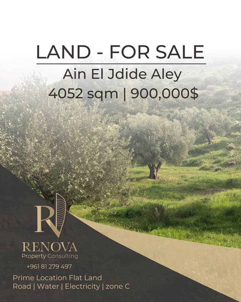 Prime Location and Flat Land in Ain Jdide Aley 0