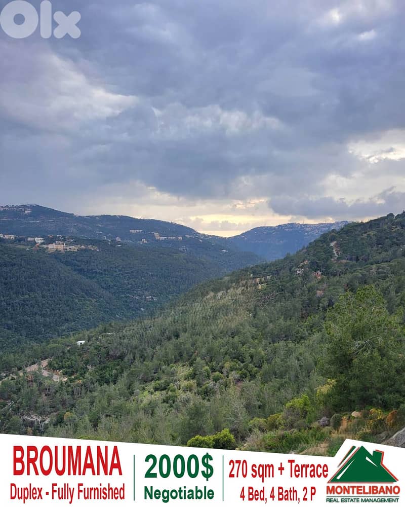 270 sqm Duplex For Rent in Broumana برمانا with Terrace 0