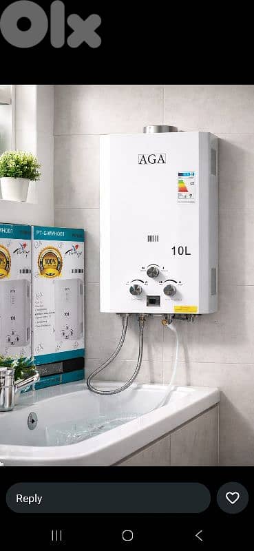 gas instant gas water heater 10L AGA (chauffe eau) سخان غاز 0