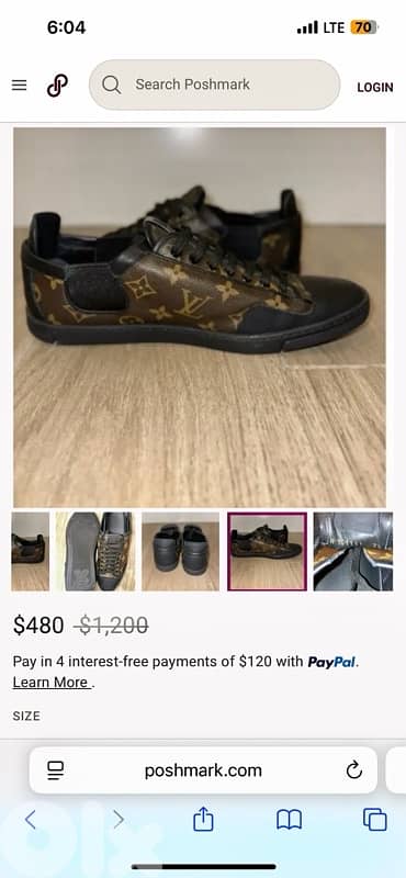 L  V  men monogram sneakers shoes 0