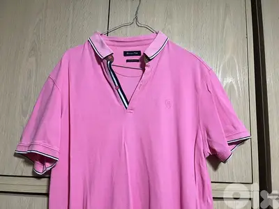 massimu dutti pink polo kit