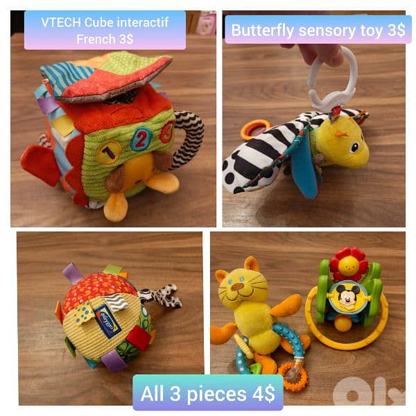 Sensory baby toys set  like new 0