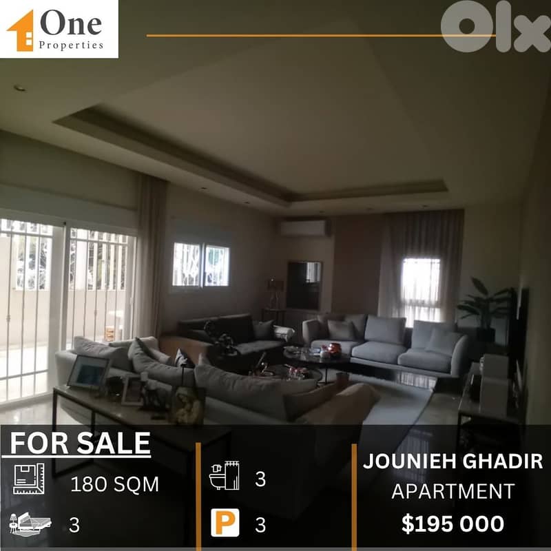 APARTMENT FOR SALE IN JOUNIEH GHADIR 0
