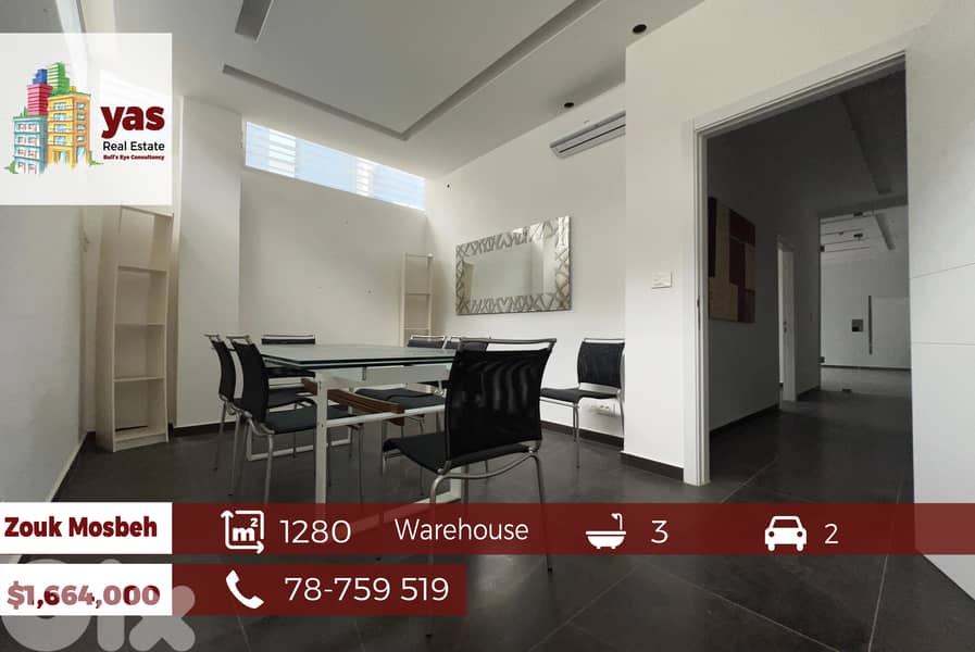 Zouk Mosbeh 1280m2 | Generous Warehouse | Mint Condition | RH 0