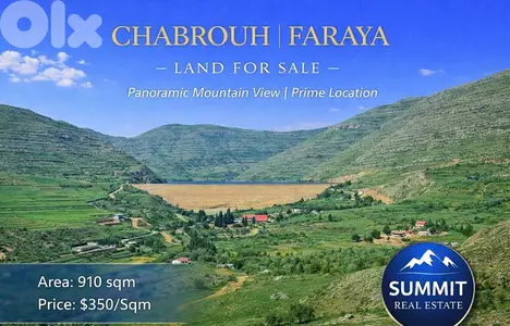 910 sqm Land for Sale | Chabrouh Faraya | Open View | 25/50 Zoning”