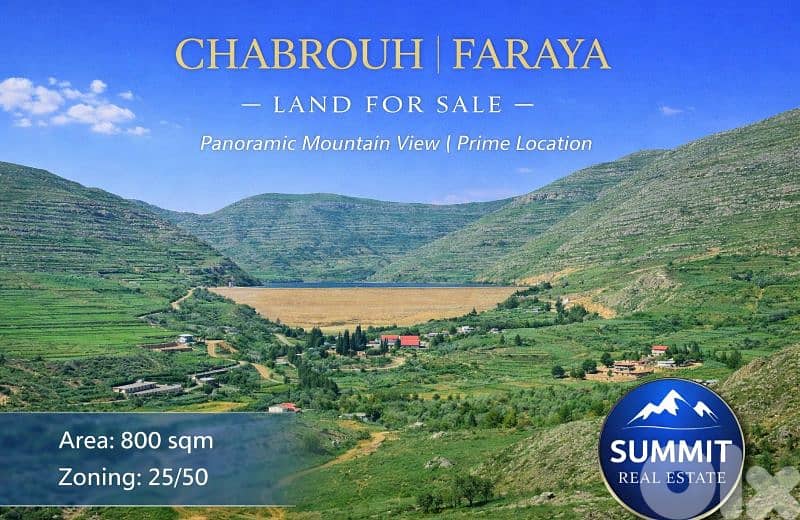 Prime Land | 800 SQM Plot | Main Road Access | Chabrouh – Faraya 0