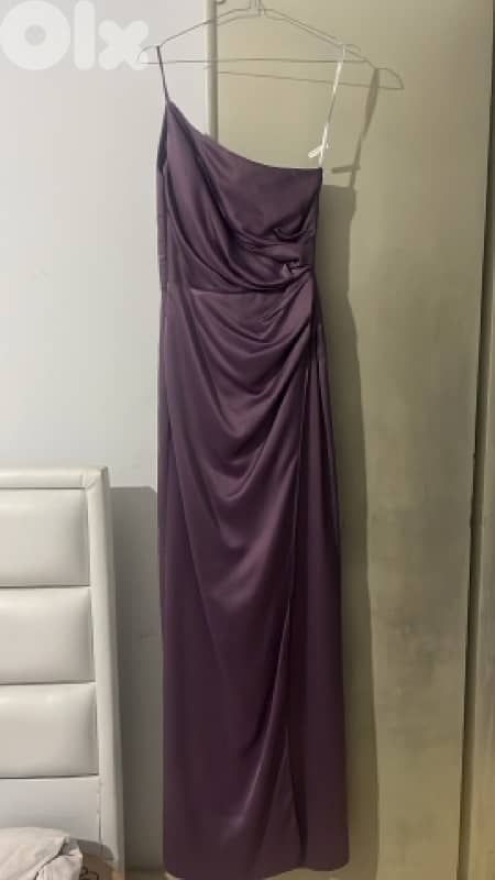 satin pink wedding guest dress 0
