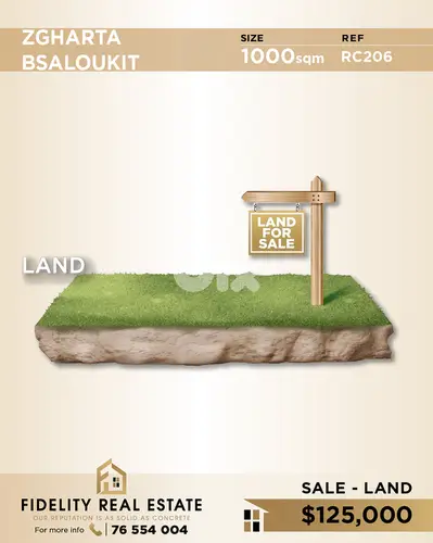 Land for sale in Zgharta RC206 أرض للبيع في زغرتا