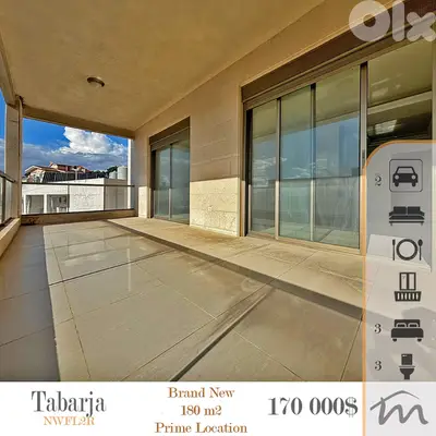 Tabarja | 944$/m² | Brand New 3 Bedrooms Apartment | Prime Location