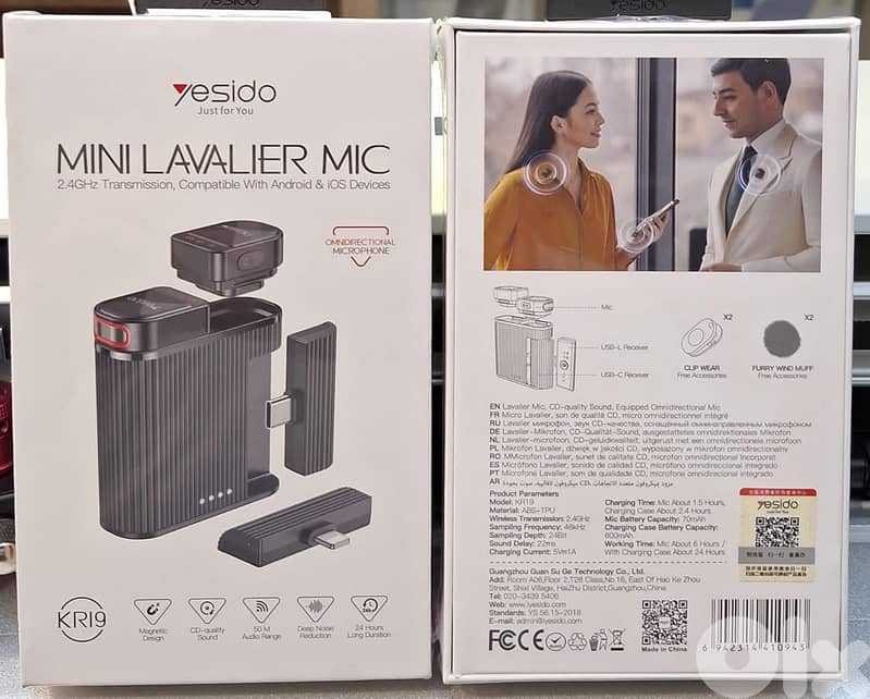 YESIDO MINI LAVALIER MIC OMNIDIRECTIONAL MICROPHONE KR19 25$ 0