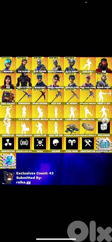 fortnite account-og+rare exclusive 0