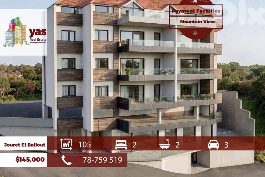 Jouret El Ballout 105m2 | Under Construction | Payment Facilities |TCH 0
