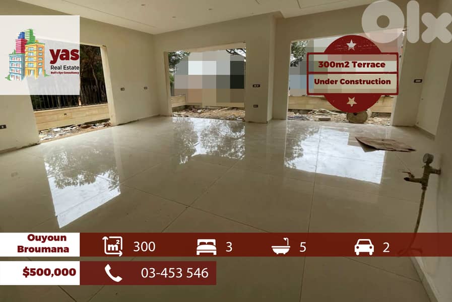 Ouyoun Broumana 300m2 | 300m2 Terrace | Under Construction | TCH 0
