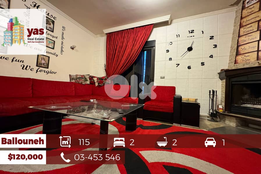 Ballouneh 115m2 | Mint Condition | Mountain View | Catch | EL 0