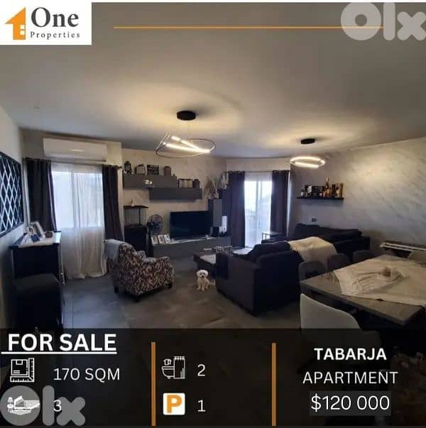 APARTMENT FOR SALE IN TABARJA 0