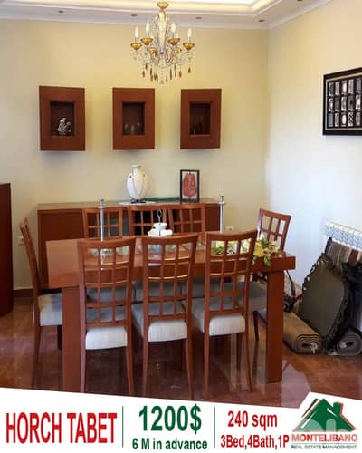 240 sqm Apartment For Rent in Horch Tabet حرش تابت