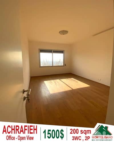 200 sqm Office For Rent in Achrafieh أشرفية with Open View