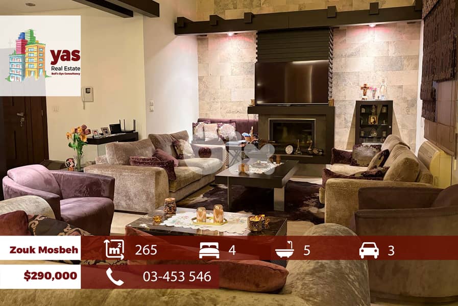 Zouk Mosbeh 265m2 | Luxury Duplex | Decorated | Calm Street |EH/RH/EL 0