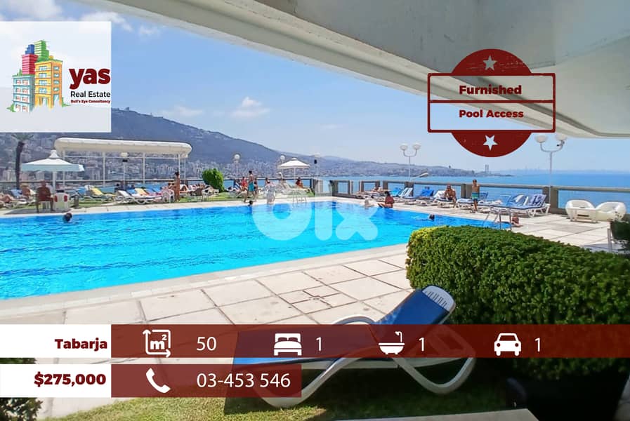 Tabarja 50m2 | Furnished Chalet | Pool Access | Open View | IV 0
