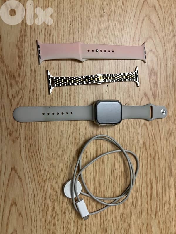 APPLE WATCH 7 45 MM BARELY USED WITH BANDS, CHARGER, COVER 0
