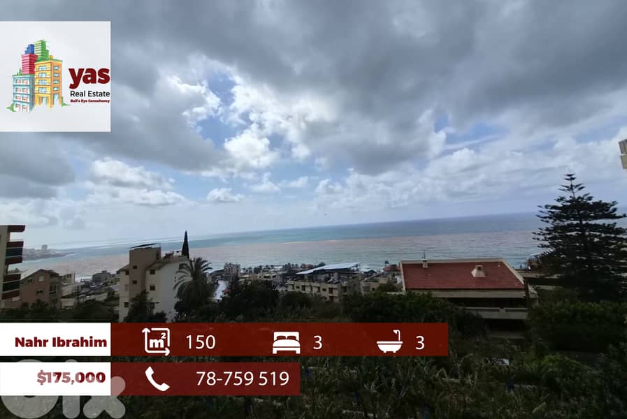 Nahr Ibrahim 150m2 | Sea View | New Flat | Private Street | MCH 0