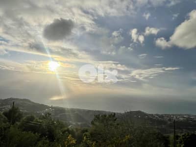 1285 SQM Land in Kfour, Keserwan with an Amazing Sea View