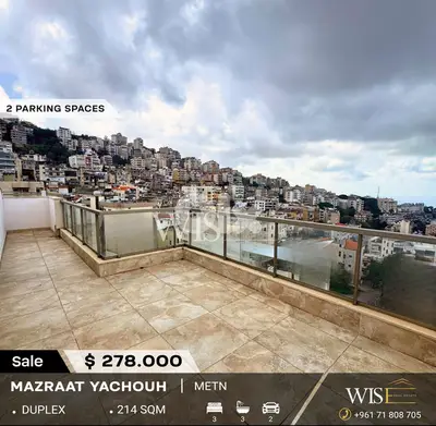 214 SQM Duplex for SALE in Mazraat Yachouh!