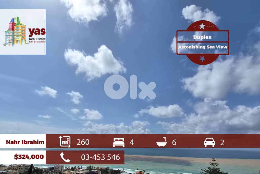 Nahr Ibrahim 260m2 | Rooftop Duplex | Panoramic Sea View | MCH 0