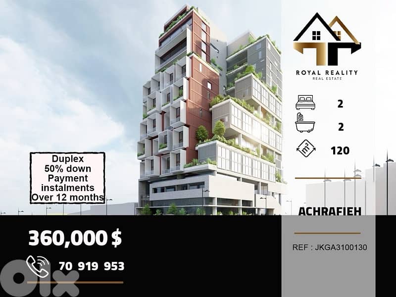 under construction apartment for sale in Achrafieh Beirut 0
